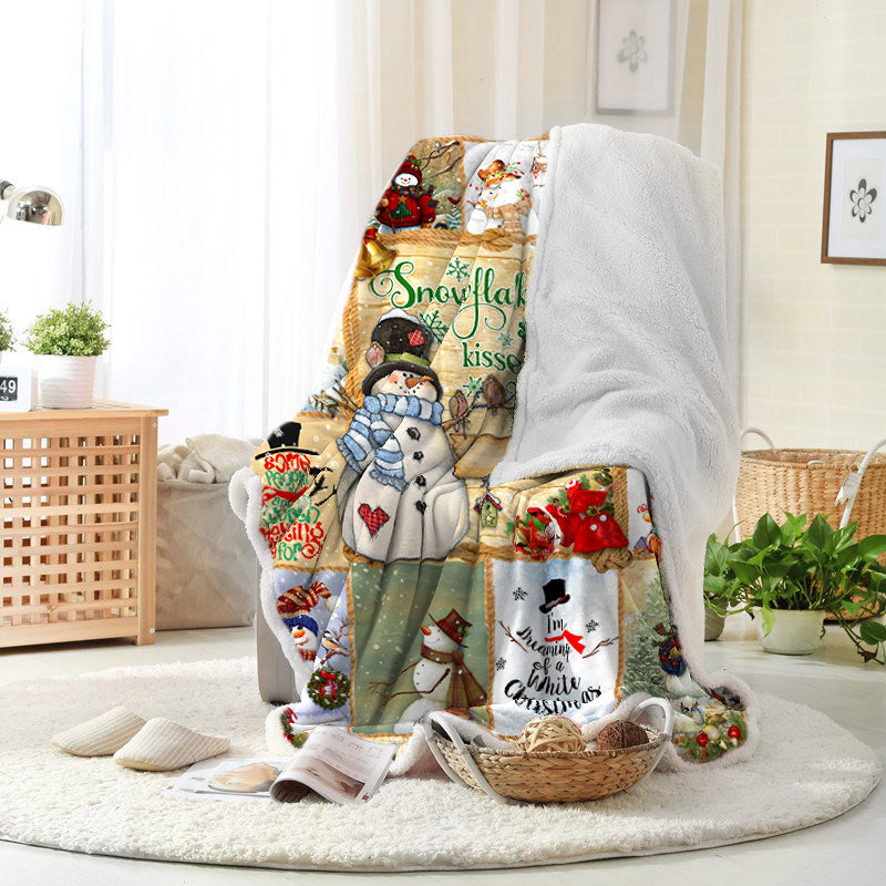 Snowman Blanket / high quality Christmas Throw Blanket