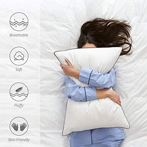 Cozy Bed Bed Pillows for Sleeping King Size (White), King Size Pillows Set  of 2, Cooling Hotel Quality, Breathable Soft Pillows for Sleeping, for