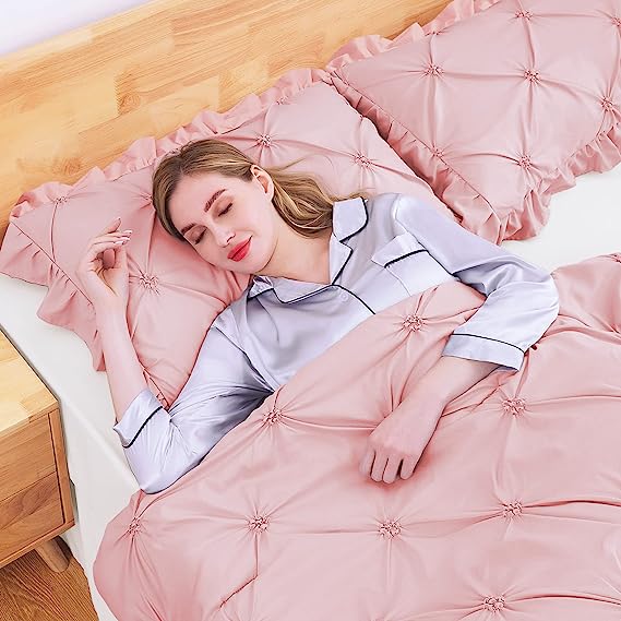 Pink girl comforter on sale sets