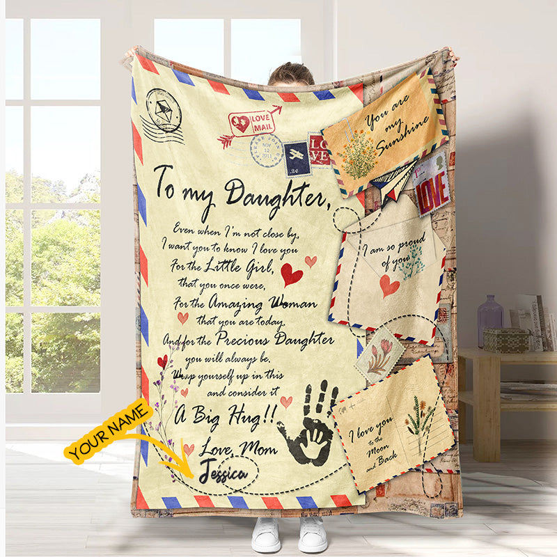 Customized] To my Mom Love you Daughter BLANKET