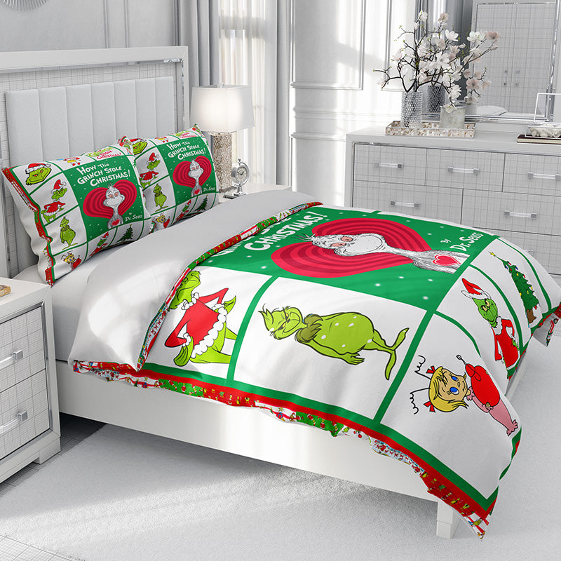 Grinch Animation Grinch Spirit Duvet Cover Set 3pcs